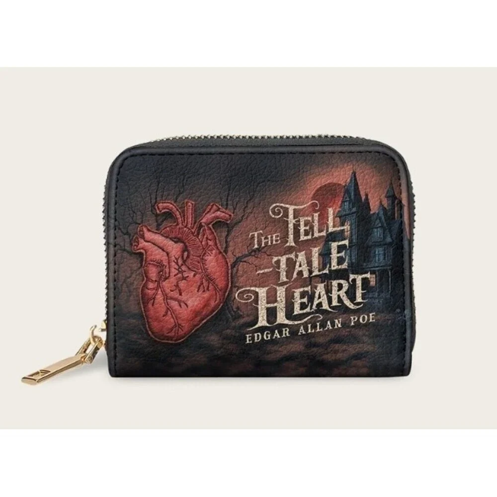 Edgar‎ Allan Poe The Tell Tale Heart Mini Wallet Horror Goth Halloween New NWT